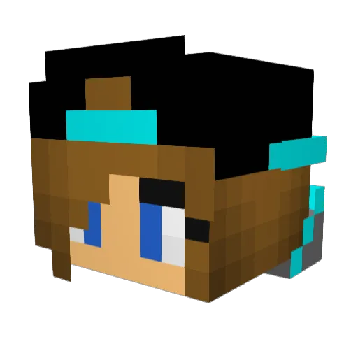 BasketballDogXD Minecraft avatar head, 3D render