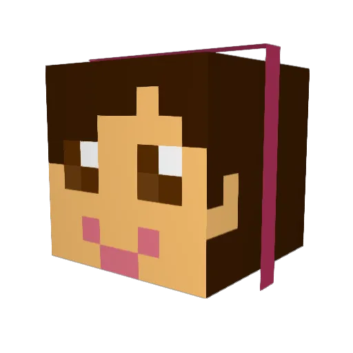Basketdance Minecraft avatar head, 3D render