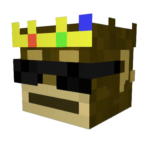 Basketism Minecraft avatar head, 3D render