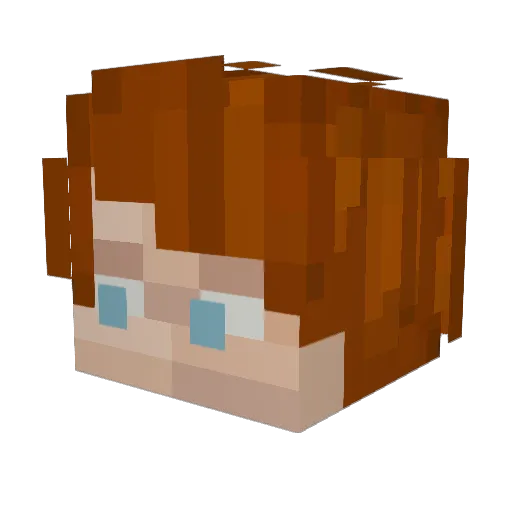 Basketti7454 Minecraft avatar head, 3D render