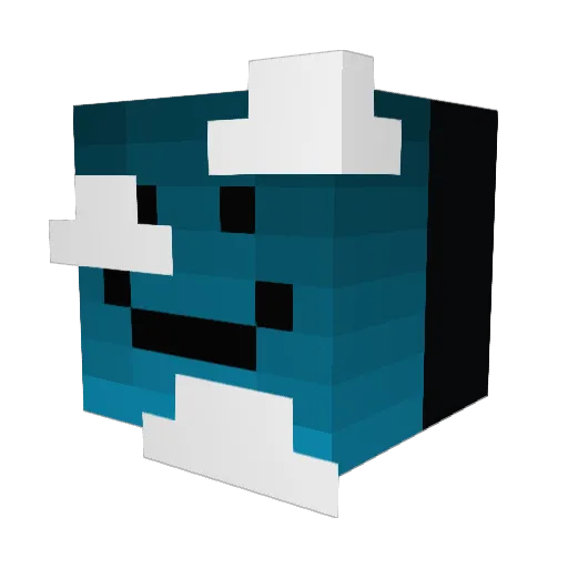 Baskham Minecraft avatar head, 3D render