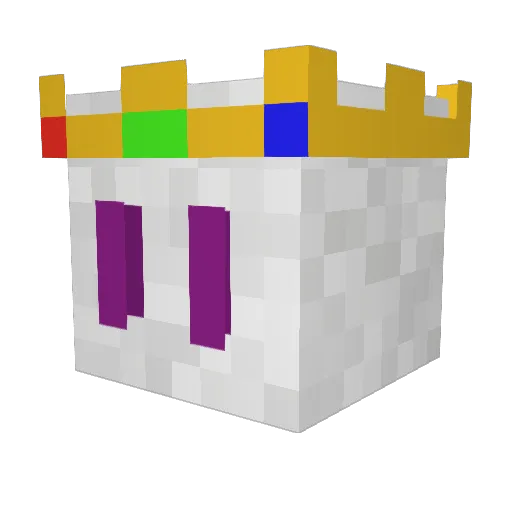 Baskly Minecraft avatar head, 3D render