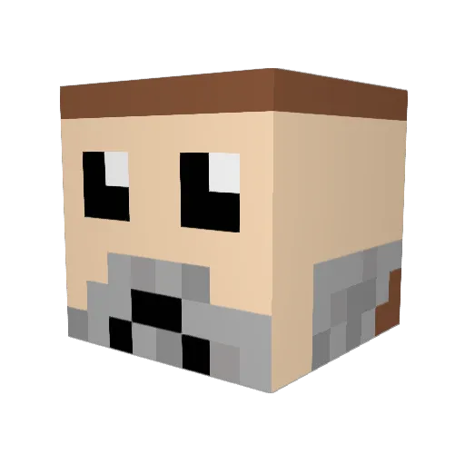 Basmith Minecraft avatar head, 3D render