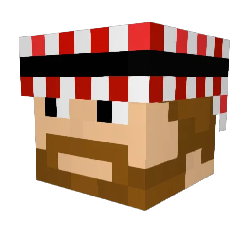 Basnawi Minecraft avatar head, 3D render