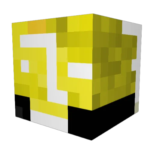 Baspopiggy Minecraft avatar head, 3D render
