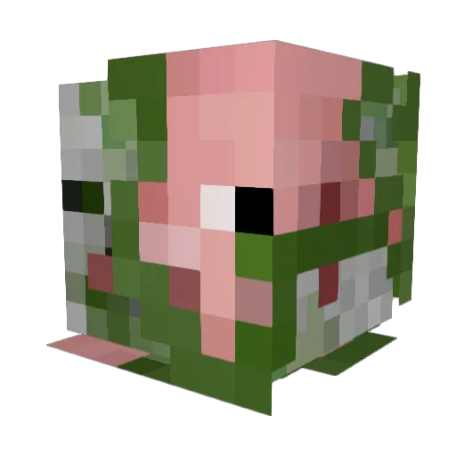 Basquas Minecraft avatar head, 3D render