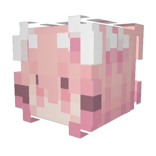 Basreng Minecraft avatar head, 3D render