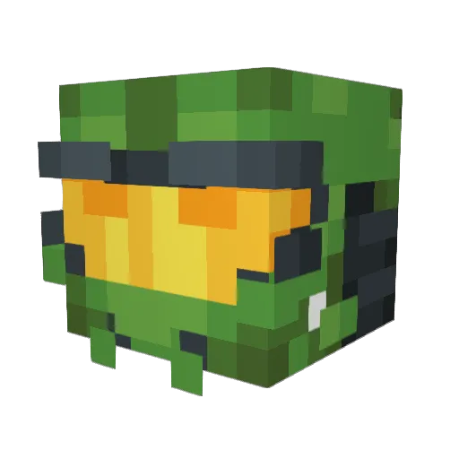 BassPond Minecraft avatar head, 3D render