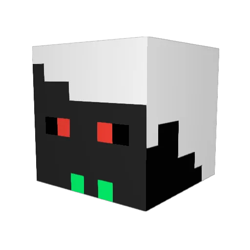 BassTb Minecraft avatar head, 3D render