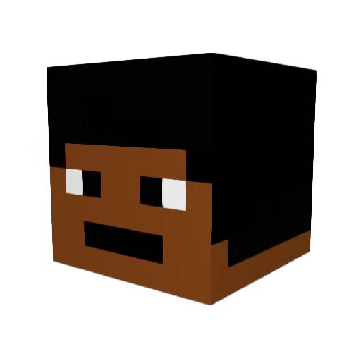 Bass_Creeper Minecraft avatar head, 3D render