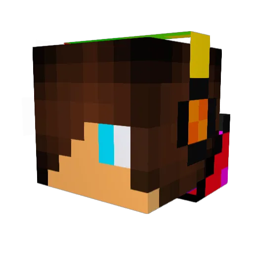 BasshuDcb Minecraft avatar head, 3D render