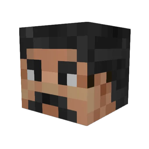 Bassie323 Minecraft avatar head, 3D render