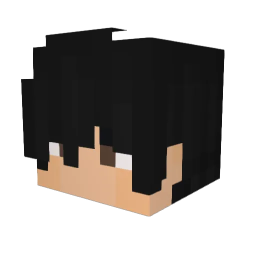 Bastakaa Minecraft avatar head, 3D render