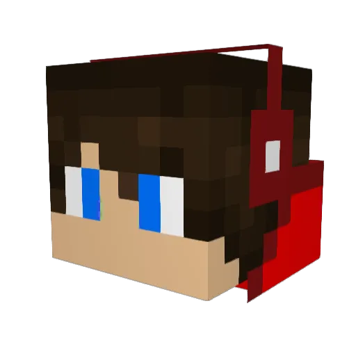 Bastani Minecraft avatar head, 3D render