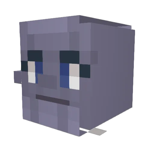Bastanos Minecraft avatar head, 3D render