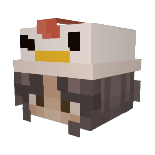 Bastet1347 Minecraft avatar head, 3D render