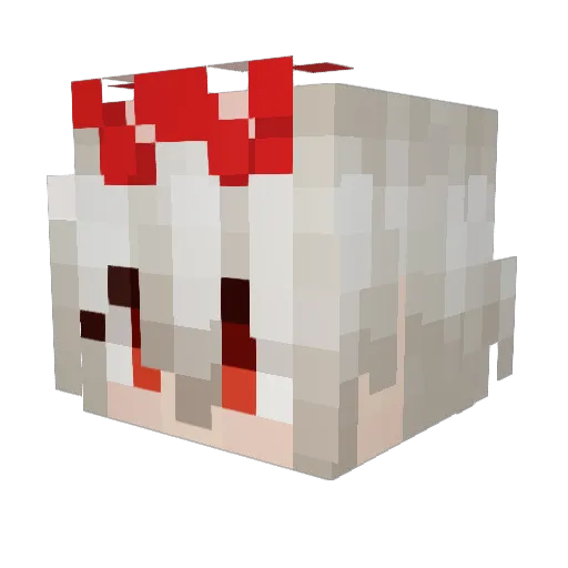 Bastet184 Minecraft avatar head, 3D render