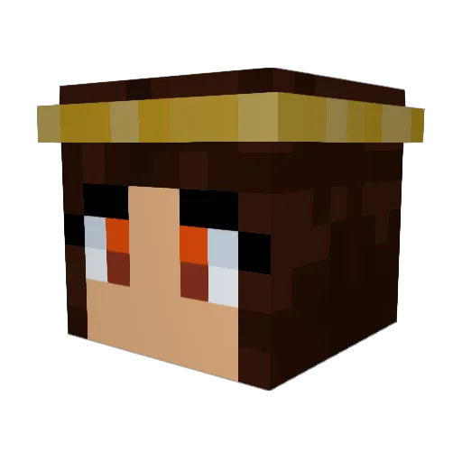 Bastheth Minecraft avatar head, 3D render