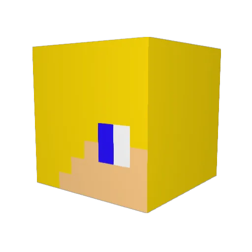 BastiDeluxe Minecraft avatar head, 3D render