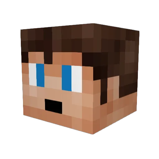 BastiLC Minecraft avatar head, 3D render