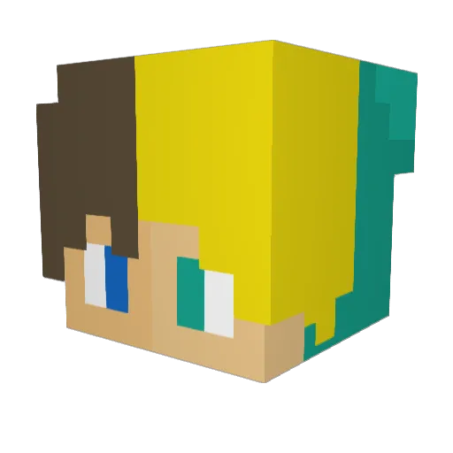 BastiLun Minecraft avatar head, 3D render