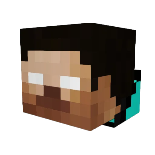 Basti_DHG Minecraft avatar head, 3D render