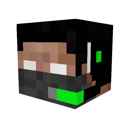 Bastian_zocker Minecraft avatar head, 3D render