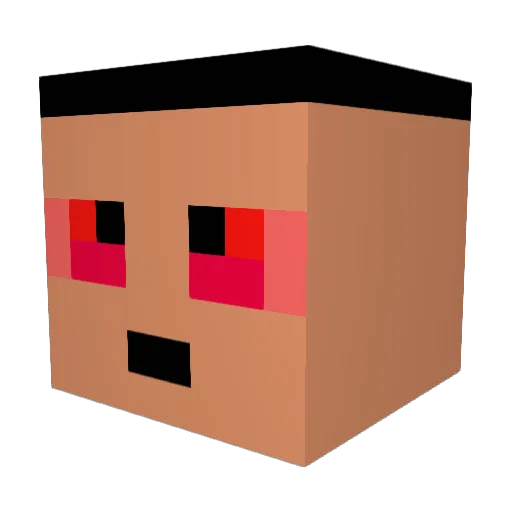 Bastien671 Minecraft avatar head, 3D render