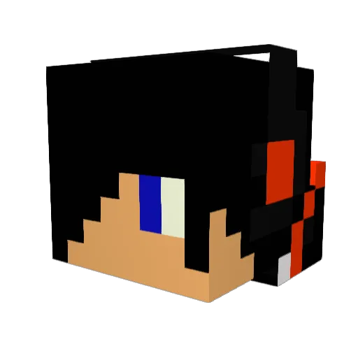 Bastiplays Minecraft avatar head, 3D render