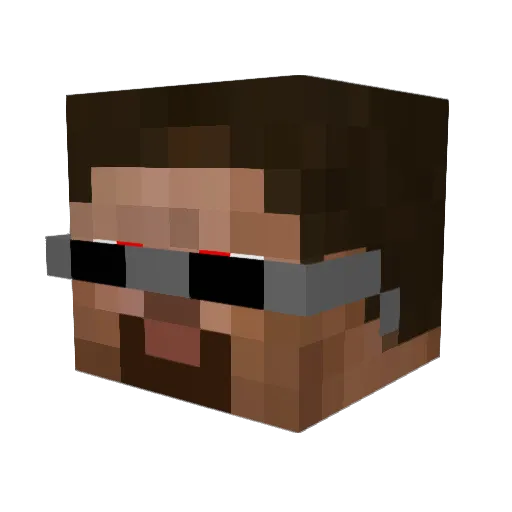 Bastir Minecraft avatar head, 3D render