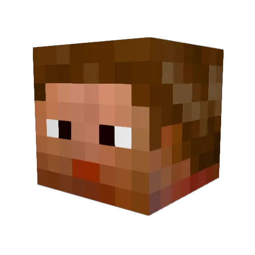 Basto0 Minecraft avatar head, 3D render