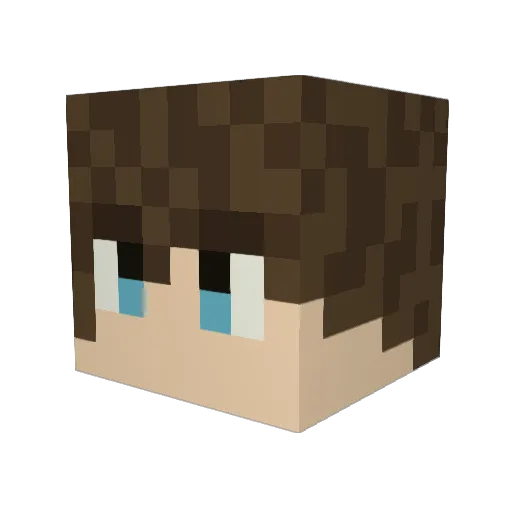 Bastorro Minecraft avatar head, 3D render