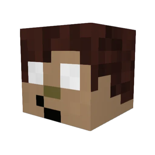 Bastos28 Minecraft avatar head, 3D render