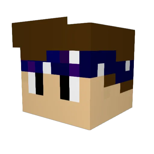 BasuTo21 Minecraft avatar head, 3D render