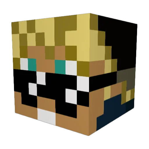 BasyK_888 Minecraft avatar head, 3D render