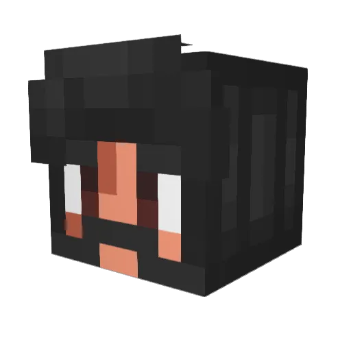Baszilla Minecraft avatar head, 3D render