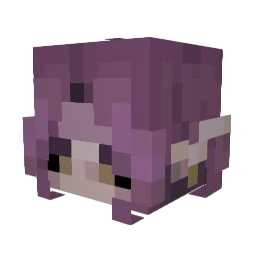 Bat1ka Minecraft avatar head, 3D render