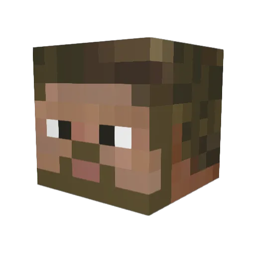 Bat3301 Minecraft avatar head, 3D render