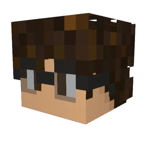 Bat5547 Minecraft avatar head, 3D render