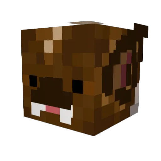 BatArtDays Minecraft avatar head, 3D render