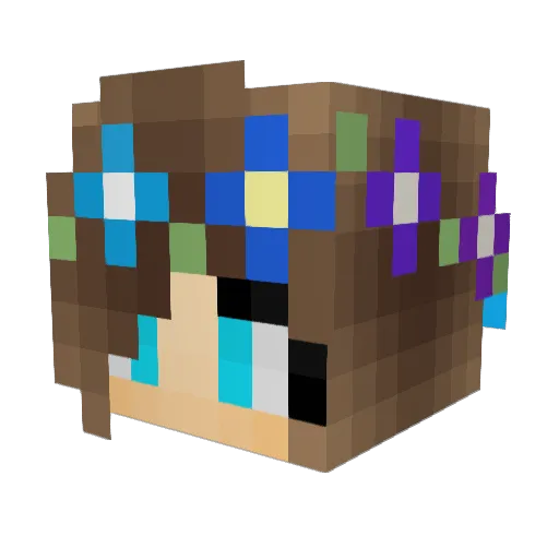 BatBabe101 Minecraft avatar head, 3D render