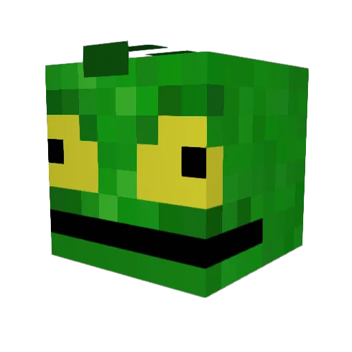 BatChameleon Minecraft avatar head, 3D render
