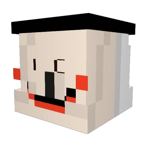 BatCraftPlays Minecraft avatar head, 3D render