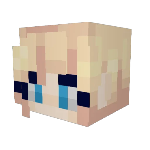 BatGirly Minecraft avatar head, 3D render