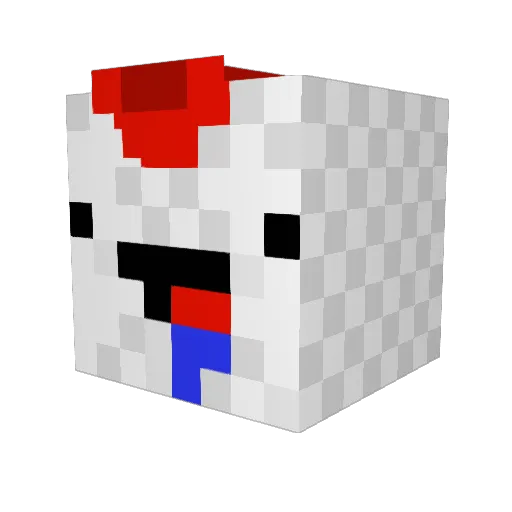 BatManIsDrunk Minecraft avatar head, 3D render
