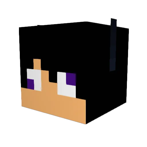 BatManthainoodle Minecraft avatar head, 3D render