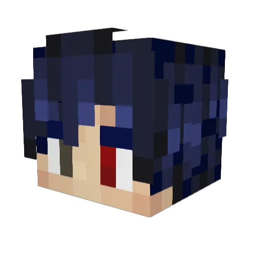 BatSato Minecraft avatar head, 3D render