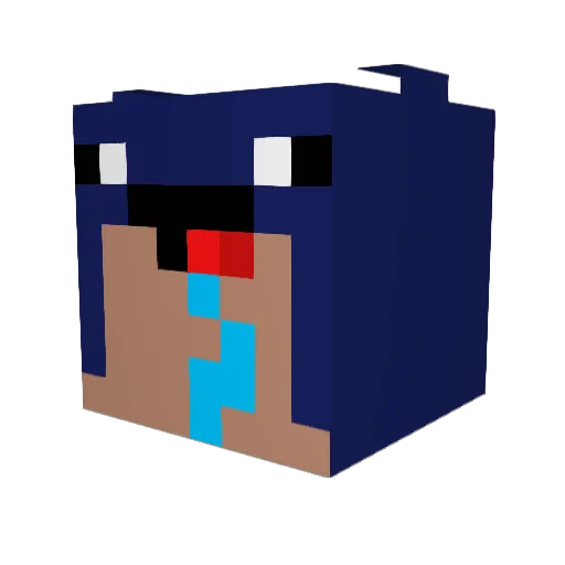 BatWiz Minecraft avatar head, 3D render