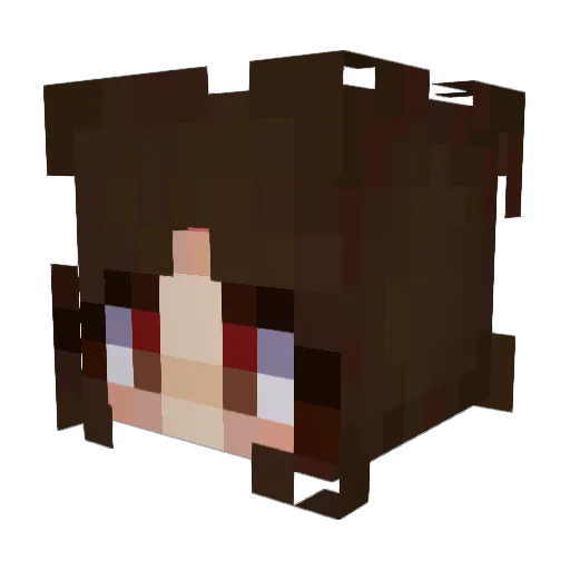 Bat_Friendly Minecraft avatar head, 3D render