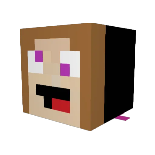 Bat_Girl_B Minecraft avatar head, 3D render